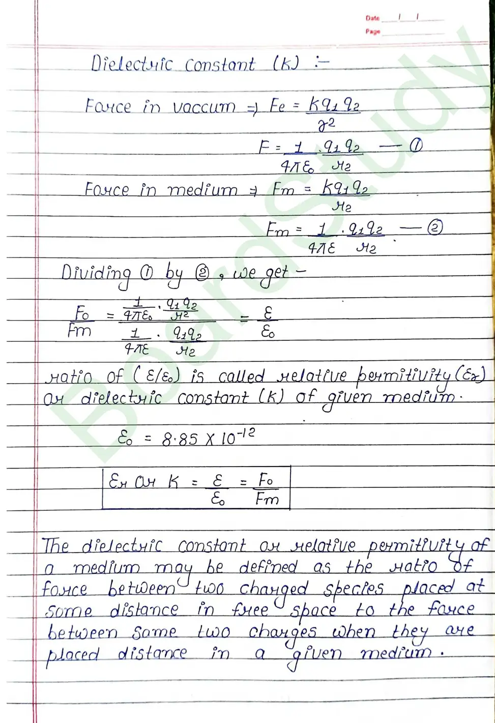 Electric Charges and Fields Class 12 Physics Chapter 1 Notes (Handwritten Notes PDF Download) 11 1. Electric charge and field_page-0011