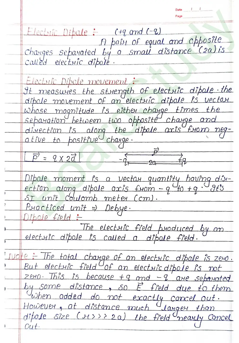 Electric Charges and Fields Class 12 Physics Chapter 1 Notes (Handwritten Notes PDF Download) 19 1. Electric charge and field_page-0019
