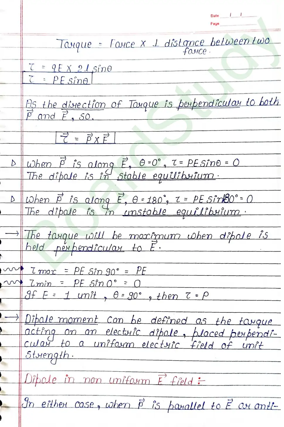 Electric Charges and Fields Class 12 Physics Chapter 1 Notes (Handwritten Notes PDF Download) 23 1. Electric charge and field_page-0023