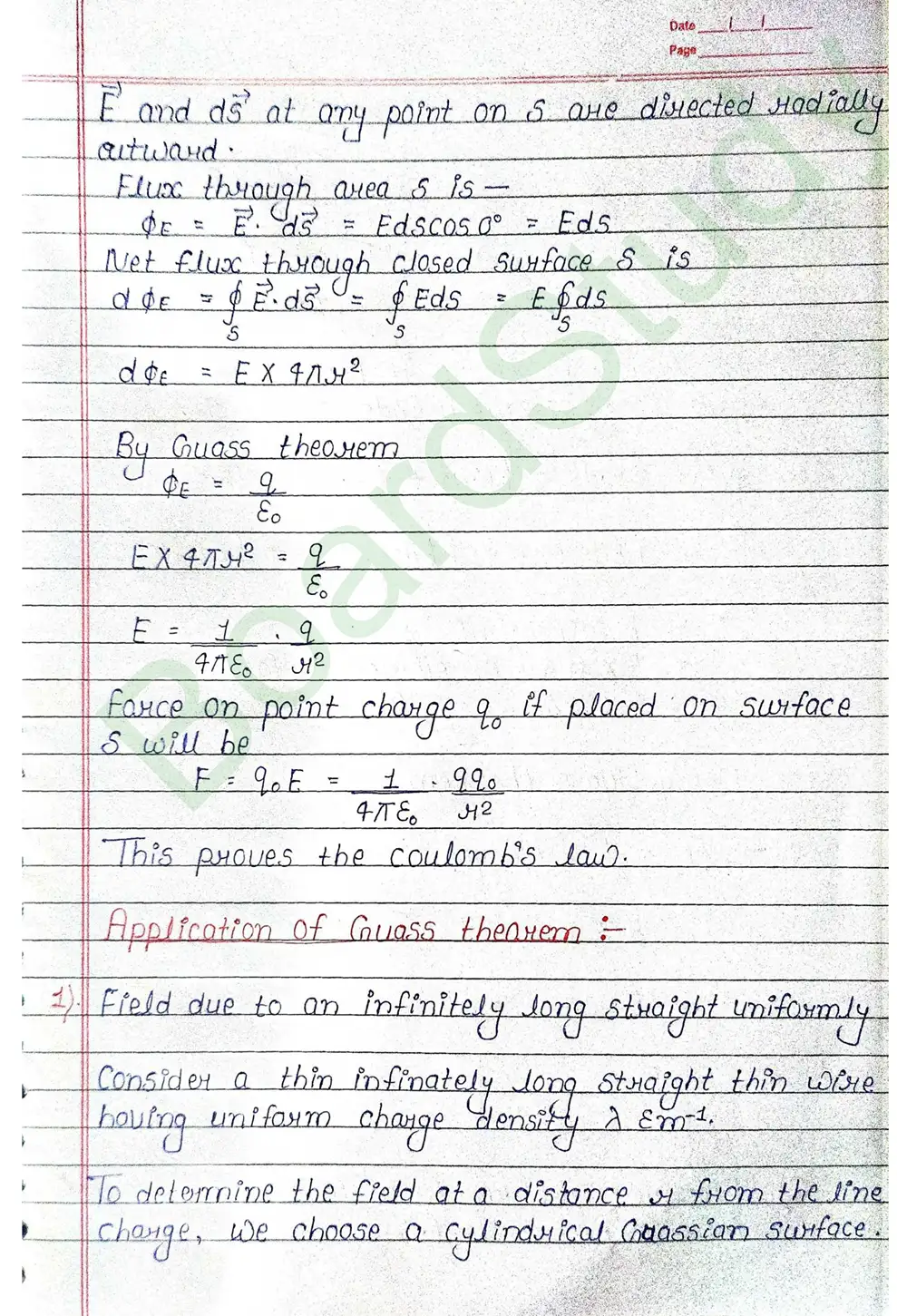 Electric Charges and Fields Class 12 Physics Chapter 1 Notes (Handwritten Notes PDF Download) 27 1. Electric charge and field_page-0027