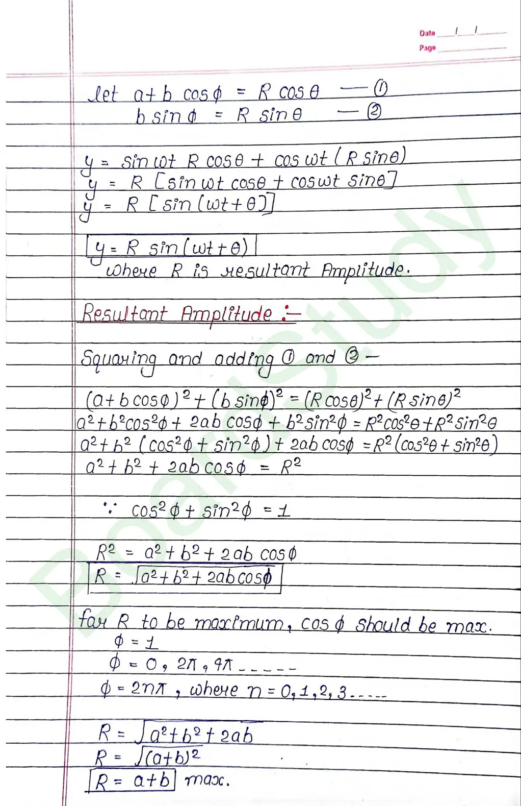 Wave Optics Class 12 Physics Chapter 10 Notes (Handwritten Notes PDF Download) 14 10. Wave optics_page-0014