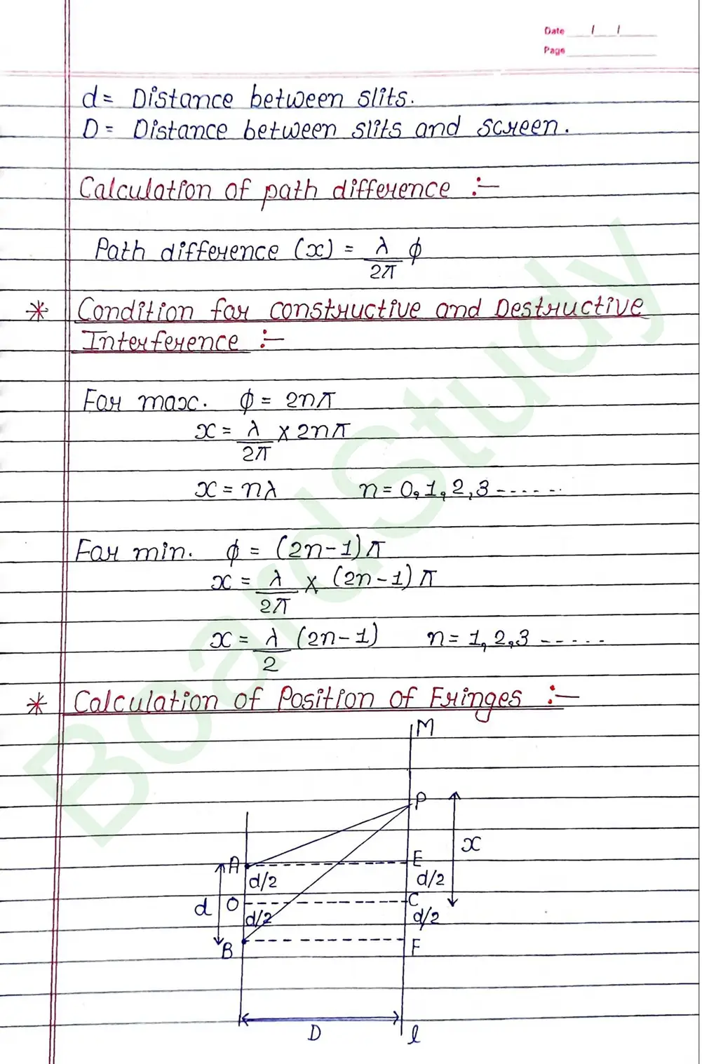 Wave Optics Class 12 Physics Chapter 10 Notes (Handwritten Notes PDF Download) 21 10. Wave optics_page-0021