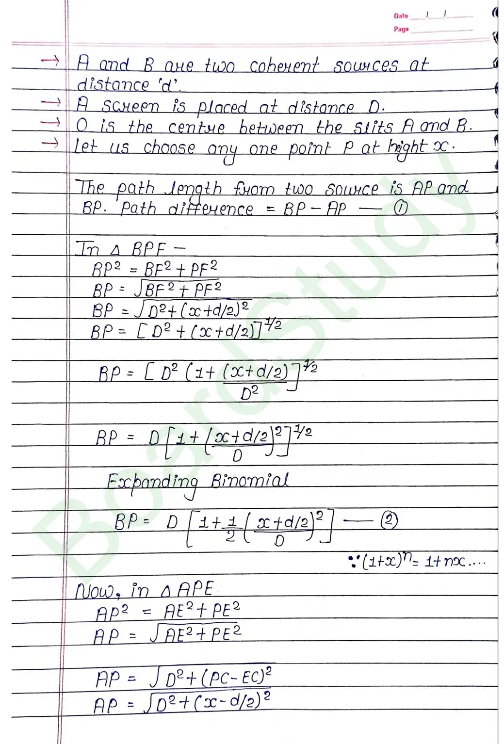 Wave Optics Class 12 Physics Chapter 10 Notes (Handwritten Notes PDF Download) 22 10. Wave optics_page-0022