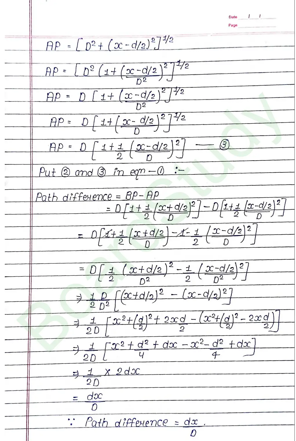 Wave Optics Class 12 Physics Chapter 10 Notes (Handwritten Notes PDF Download) 23 10. Wave optics_page-0023