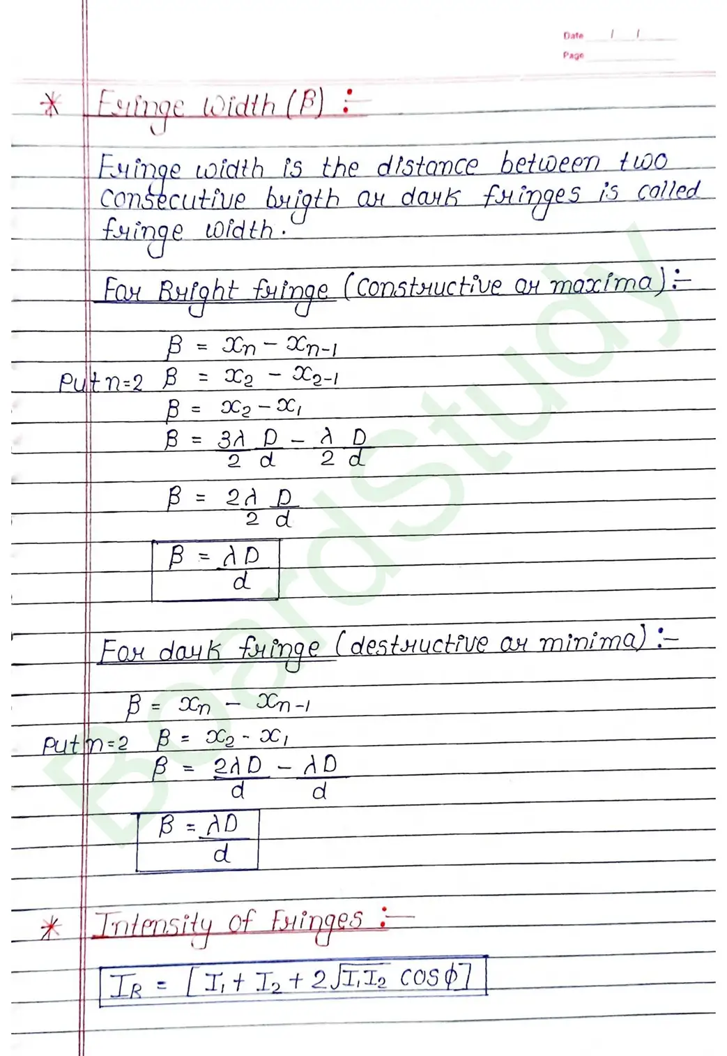 Wave Optics Class 12 Physics Chapter 10 Notes (Handwritten Notes PDF Download) 25 10. Wave optics_page-0025