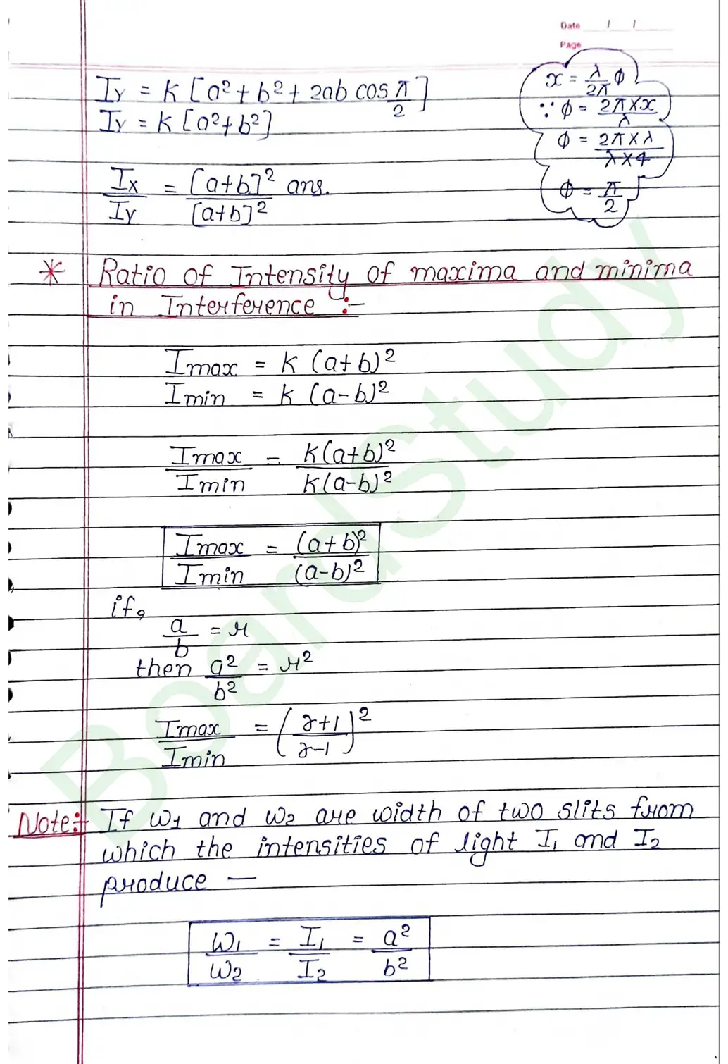 Wave Optics Class 12 Physics Chapter 10 Notes (Handwritten Notes PDF Download) 27 10. Wave optics_page-0027