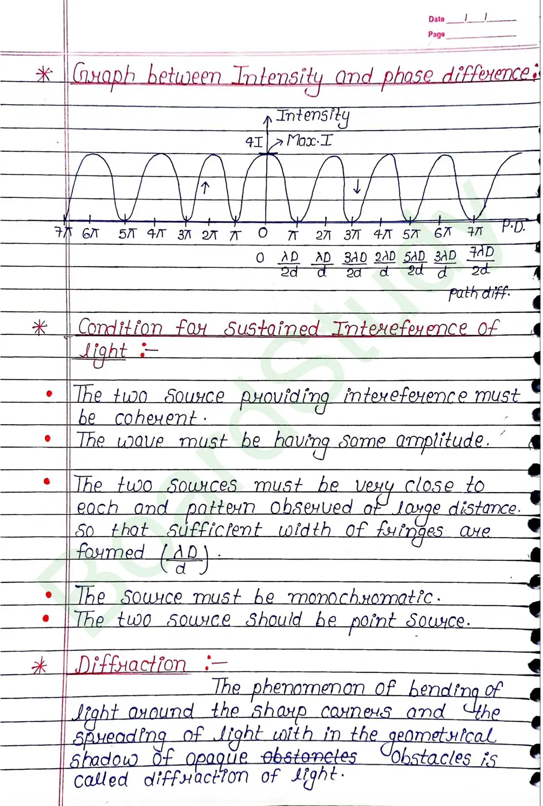 Wave Optics Class 12 Physics Chapter 10 Notes (Handwritten Notes PDF Download) 28 10. Wave optics_page-0028