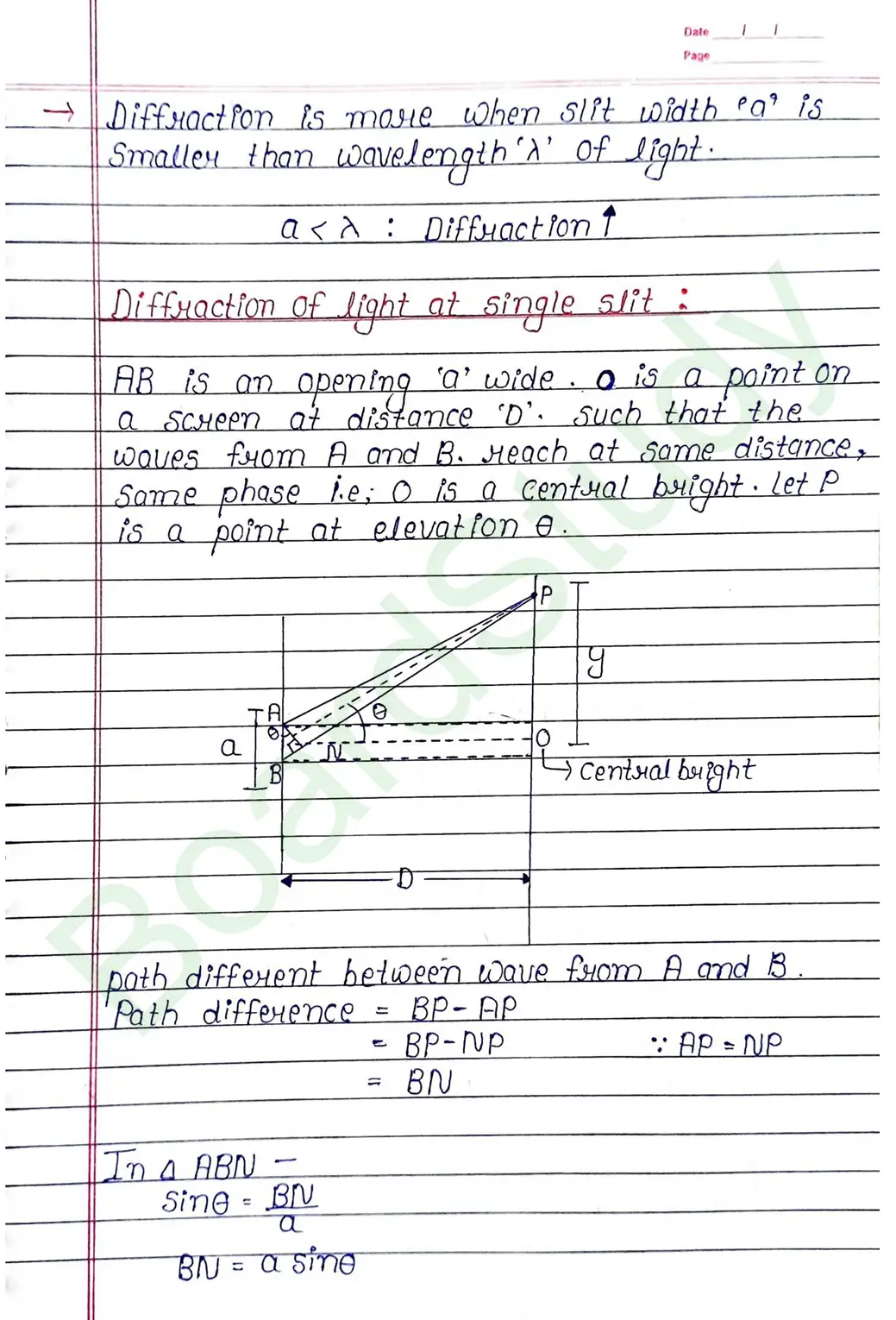 Wave Optics Class 12 Physics Chapter 10 Notes (Handwritten Notes PDF Download) 29 10. Wave optics_page-0029