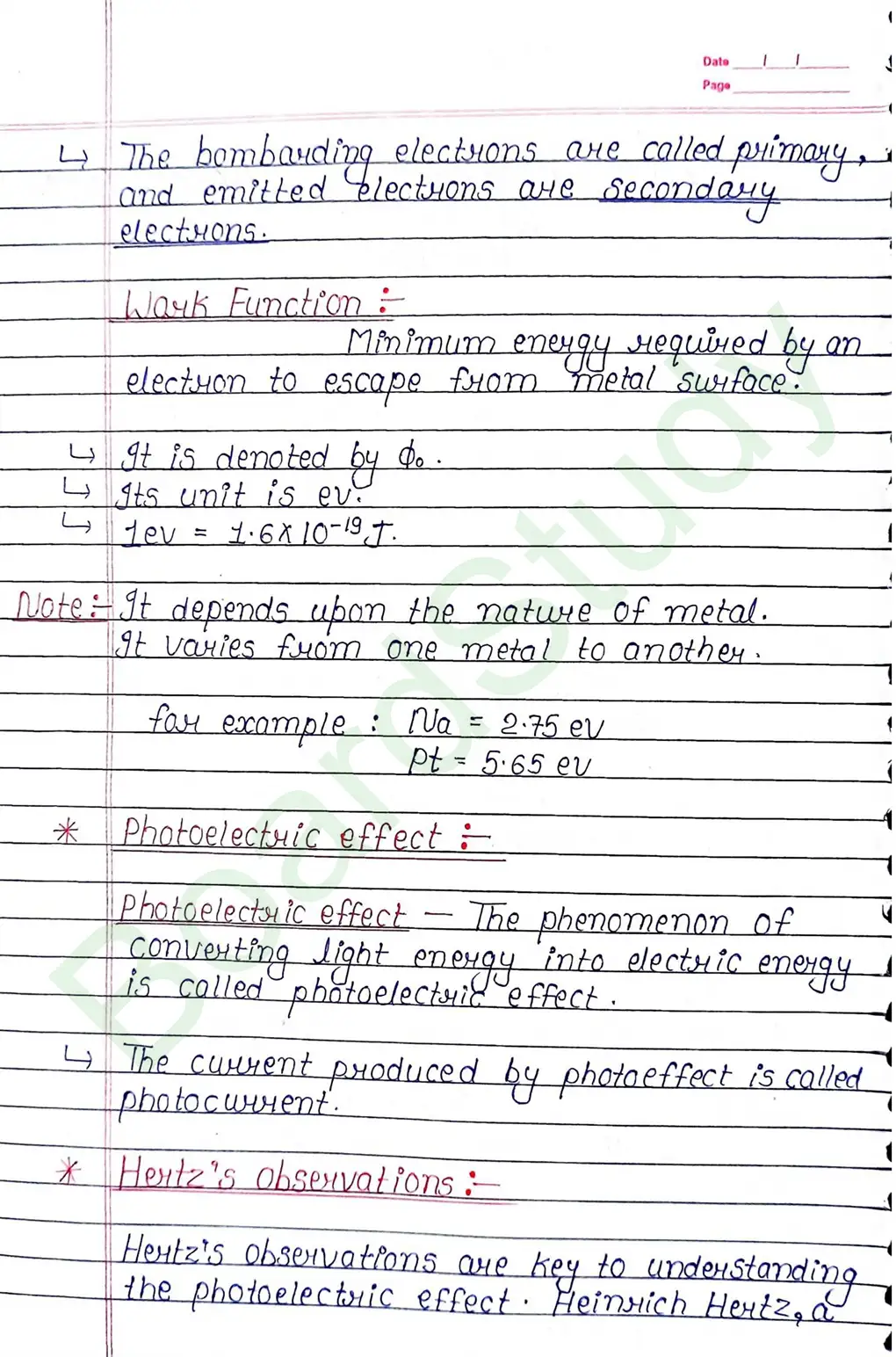 Dual Nature of Radiation and Matter Class 12 Physics Chapter 11 Notes (Handwritten Notes PDF Download) 2 11. Dual Radiation of Nature_page-0002