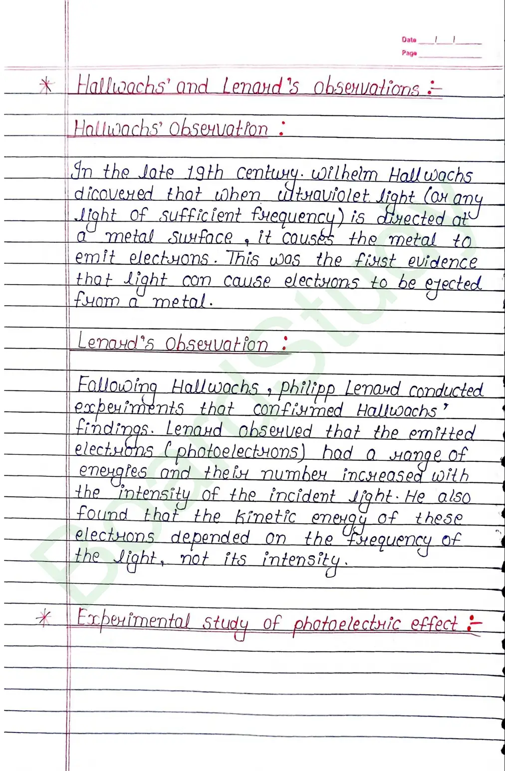 Dual Nature of Radiation and Matter Class 12 Physics Chapter 11 Notes (Handwritten Notes PDF Download) 4 11. Dual Radiation of Nature_page-0004