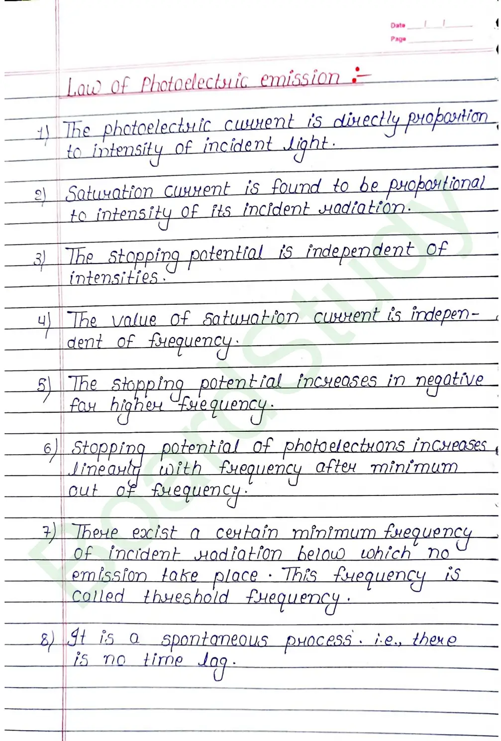 Dual Nature of Radiation and Matter Class 12 Physics Chapter 11 Notes (Handwritten Notes PDF Download) 6 11. Dual Radiation of Nature_page-0006