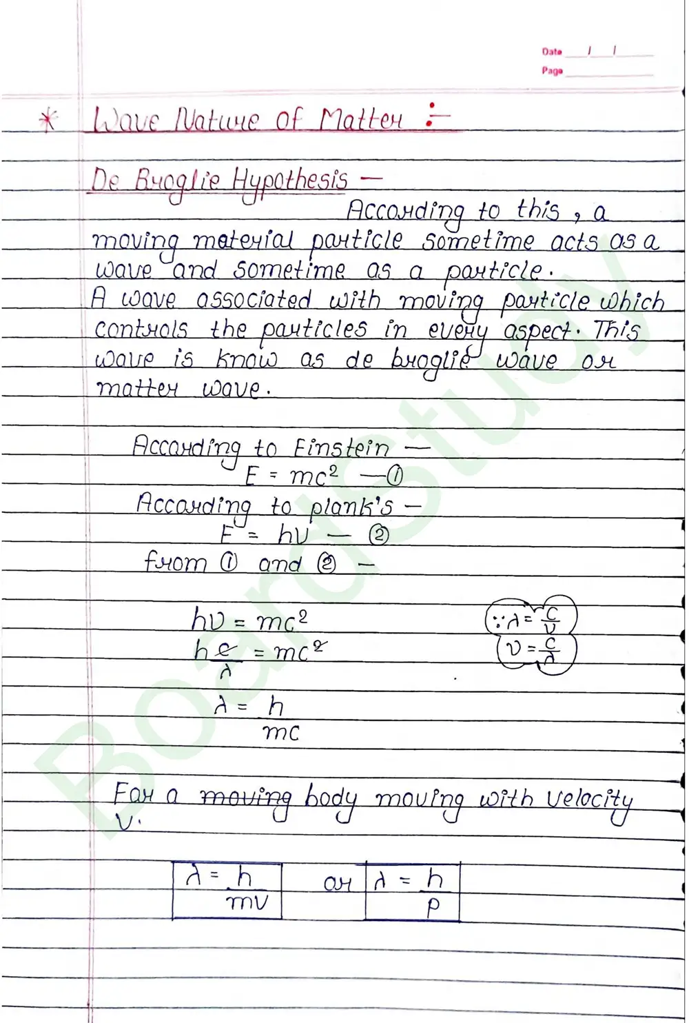 Dual Nature of Radiation and Matter Class 12 Physics Chapter 11 Notes (Handwritten Notes PDF Download) 14 11. Dual Radiation of Nature_page-0014