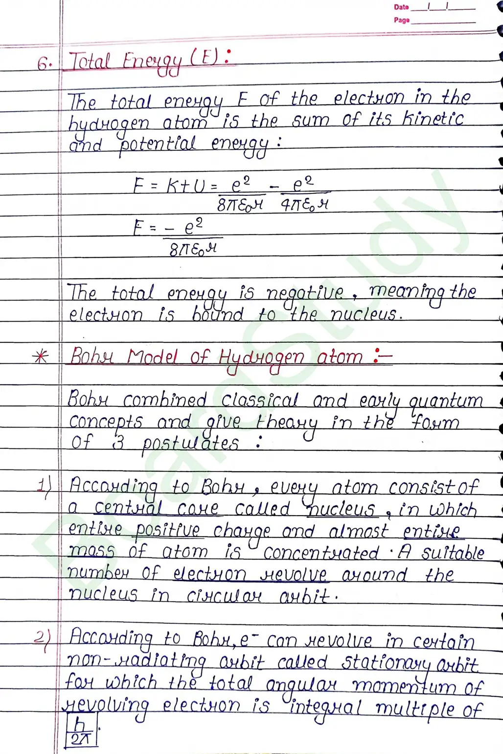 Atoms Class 12 Physics Chapter 12 Notes (Handwritten Notes PDF Download) 9 12. Atoms_page-0009