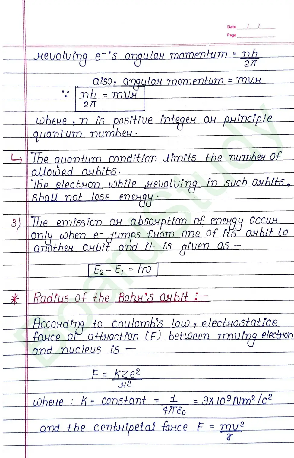 Atoms Class 12 Physics Chapter 12 Notes (Handwritten Notes PDF Download) 10 12. Atoms_page-0010