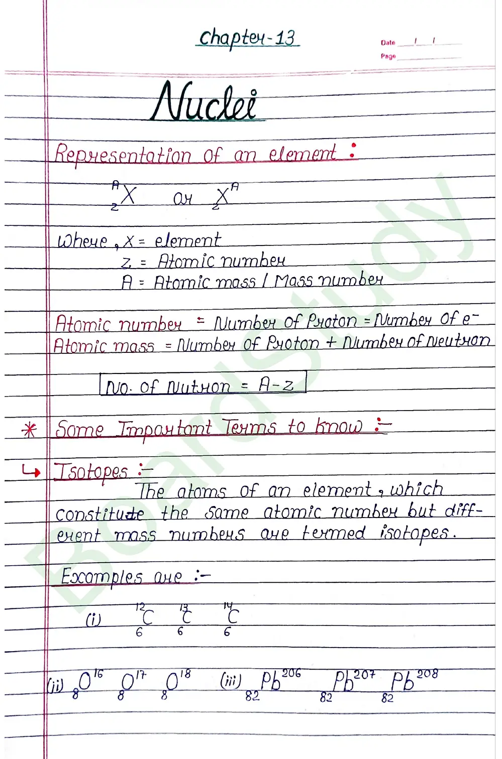 Nuclei Class 12 Physics Chapter 13 Notes (Handwritten Notes PDF Download) 1 13. Nuclei_page-0001