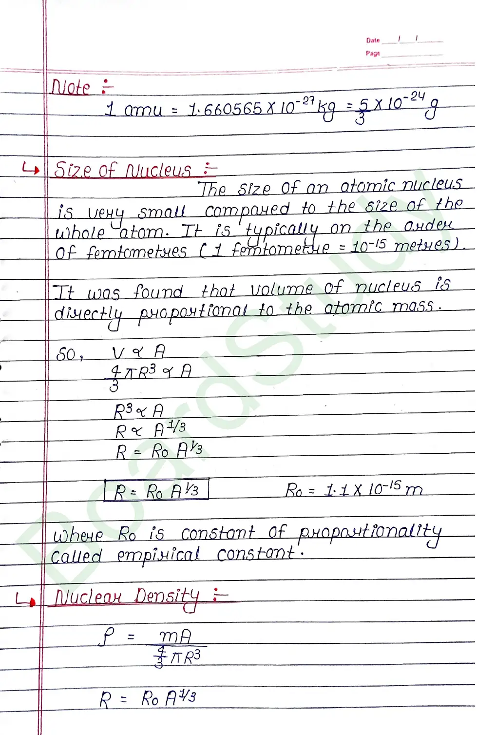 Nuclei Class 12 Physics Chapter 13 Notes (Handwritten Notes PDF Download) 3 13. Nuclei_page-0003