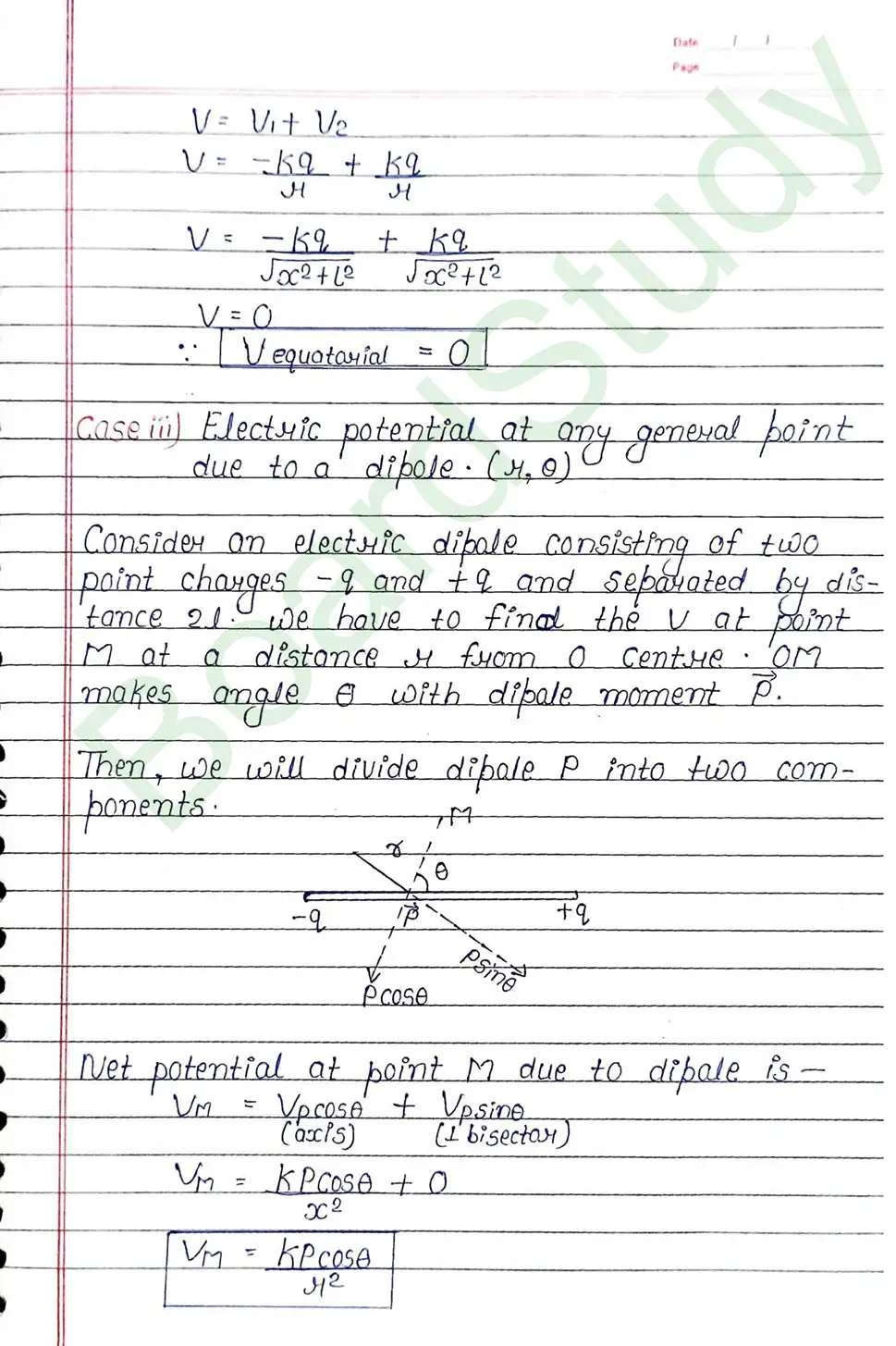 Electrostatic Potential and Capacitance Class 12 Physics Chapter 2 Notes (Handwritten Notes PDF Download) 5 2. Electrostatic potential and capacitance_page-0005
