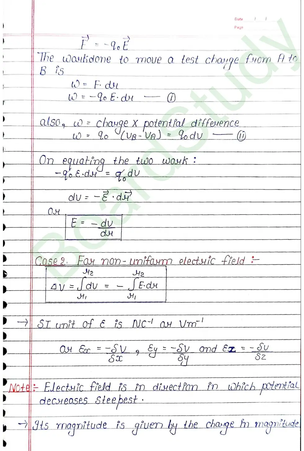 Electrostatic Potential and Capacitance Class 12 Physics Chapter 2 Notes (Handwritten Notes PDF Download) 7 2. Electrostatic potential and capacitance_page-0007