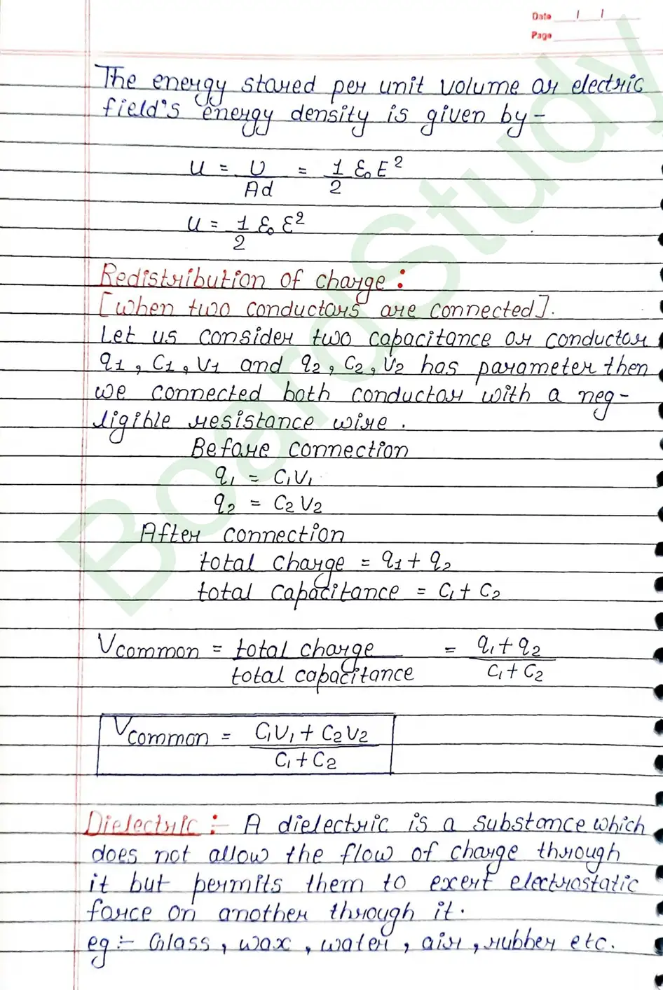 Electrostatic Potential and Capacitance Class 12 Physics Chapter 2 Notes (Handwritten Notes PDF Download) 26 2. Electrostatic potential and capacitance_page-0026