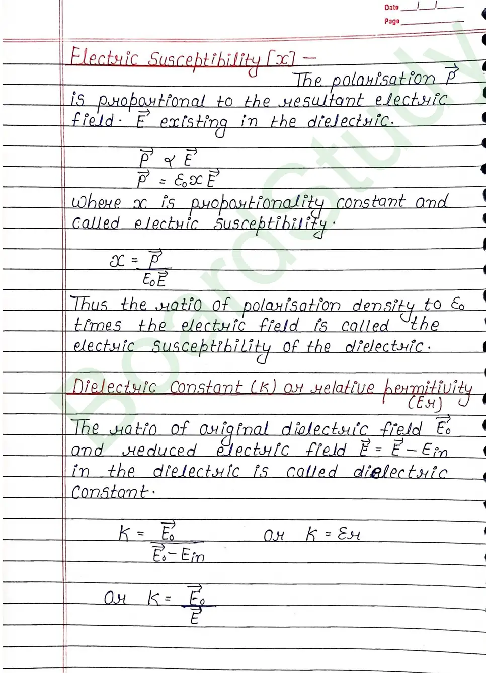 Electrostatic Potential and Capacitance Class 12 Physics Chapter 2 Notes (Handwritten Notes PDF Download) 28 2. Electrostatic potential and capacitance_page-0028