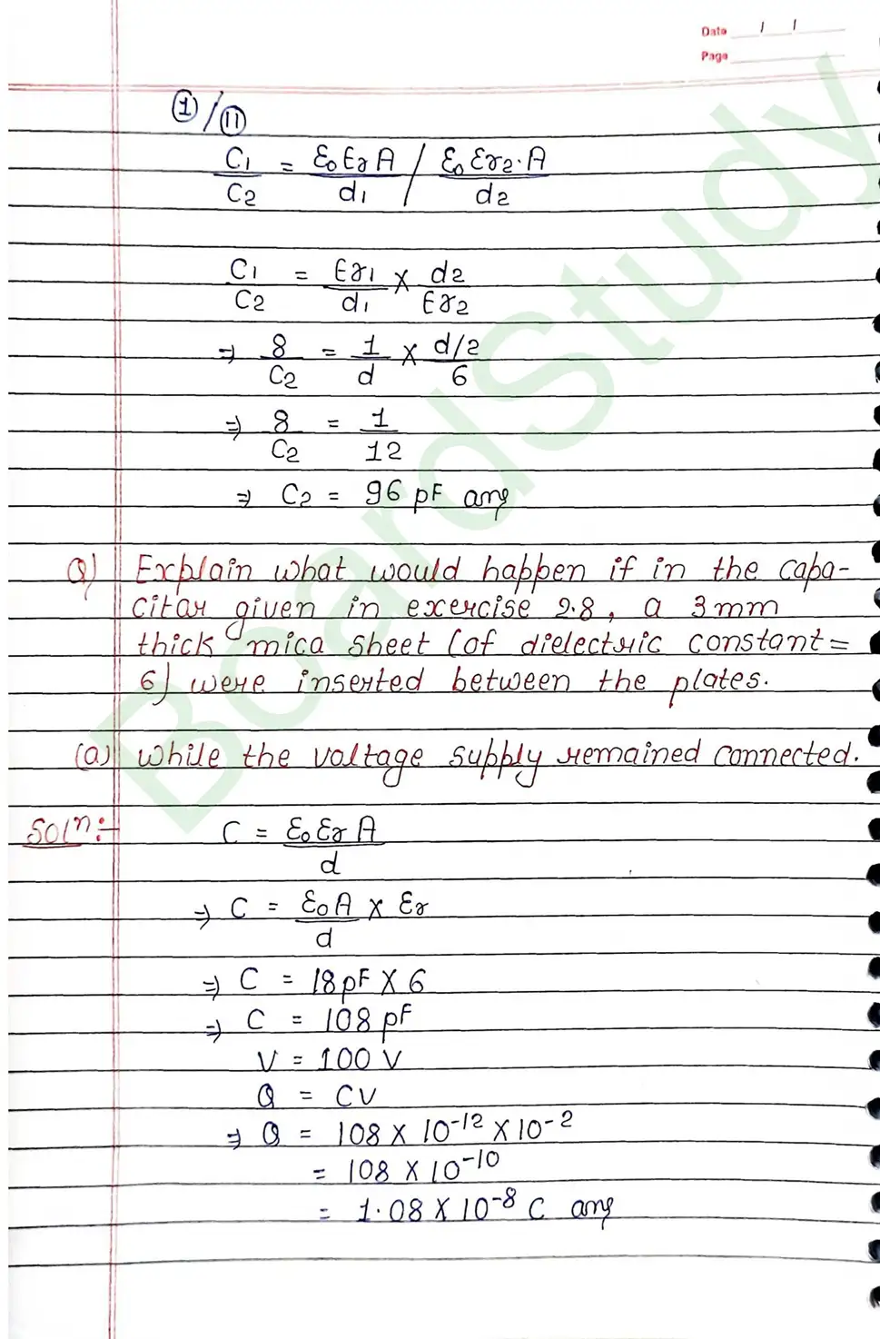 Electrostatic Potential and Capacitance Class 12 Physics Chapter 2 Notes (Handwritten Notes PDF Download) 34 2. Electrostatic potential and capacitance_page-0034