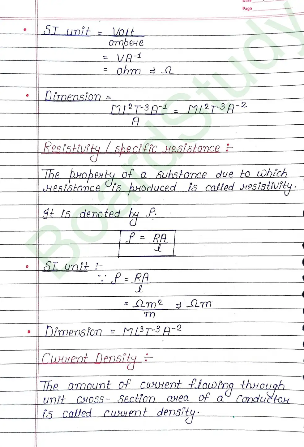 Current Electricity Class 12 Physics Chapter 3 Notes (Handwritten Notes PDF Download) 4 3. current electricity_page-0004