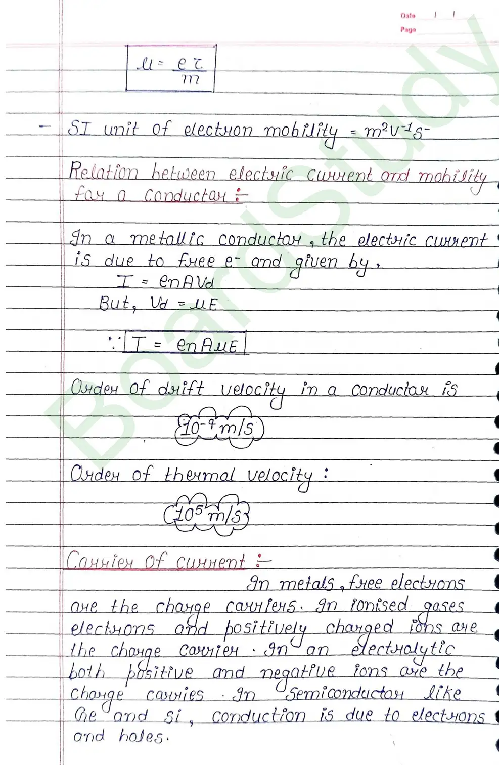 Current Electricity Class 12 Physics Chapter 3 Notes (Handwritten Notes PDF Download) 12 3. current electricity_page-0012