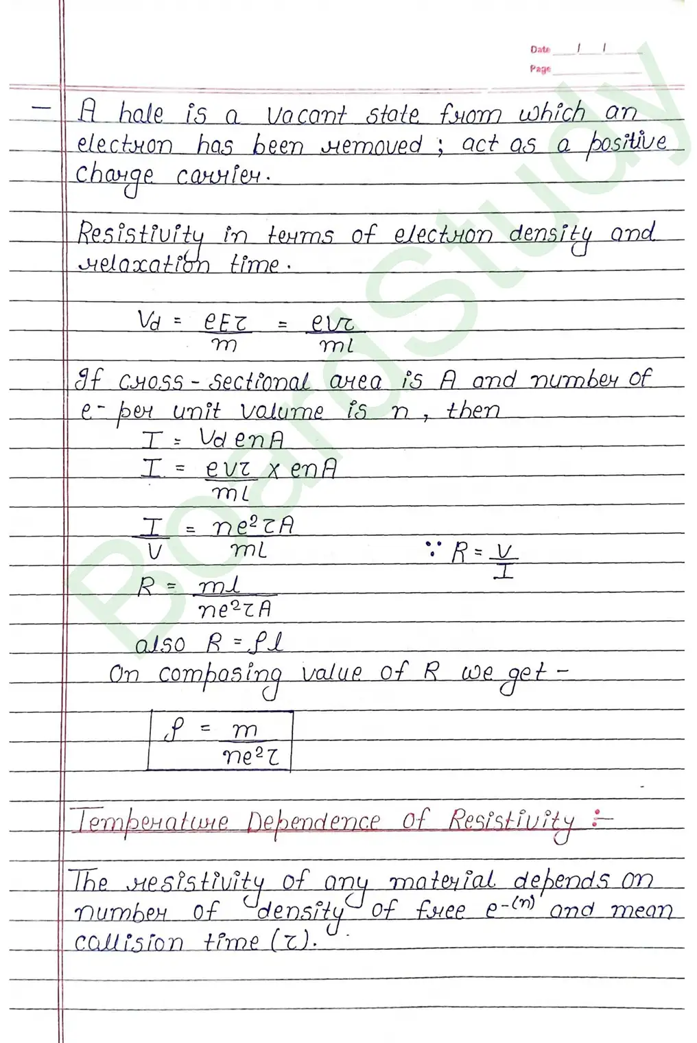 Current Electricity Class 12 Physics Chapter 3 Notes (Handwritten Notes PDF Download) 13 3. current electricity_page-0013