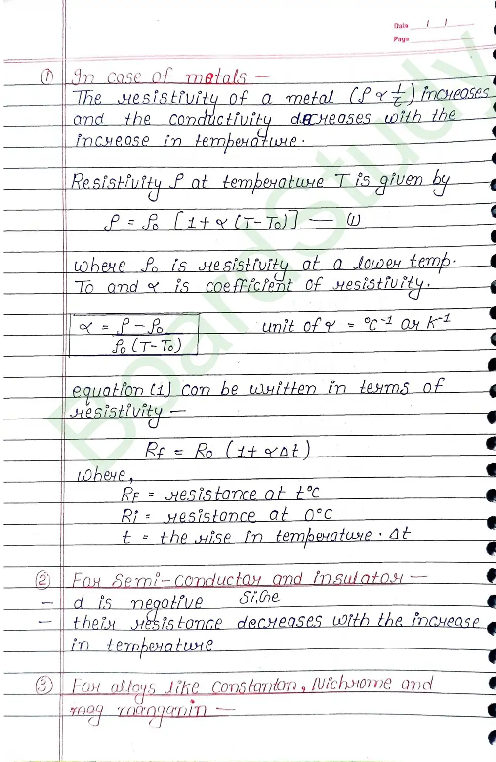 Current Electricity Class 12 Physics Chapter 3 Notes (Handwritten Notes PDF Download) 14 3. current electricity_page-0014