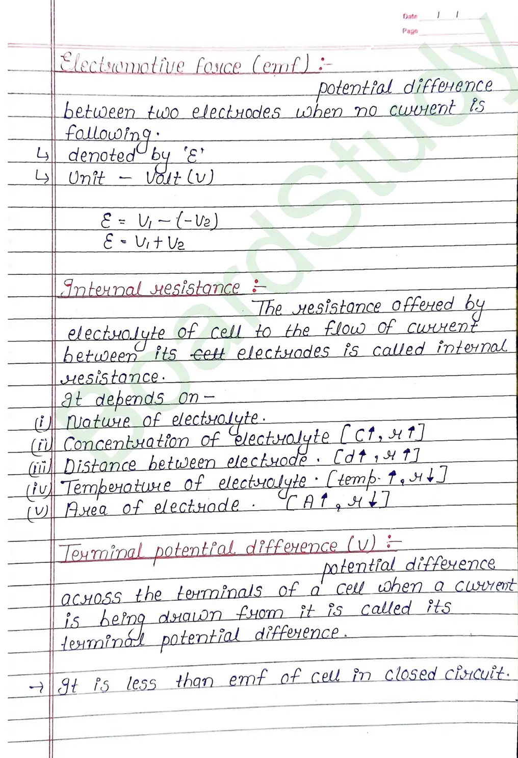 Current Electricity Class 12 Physics Chapter 3 Notes (Handwritten Notes PDF Download) 17 3. current electricity_page-0017