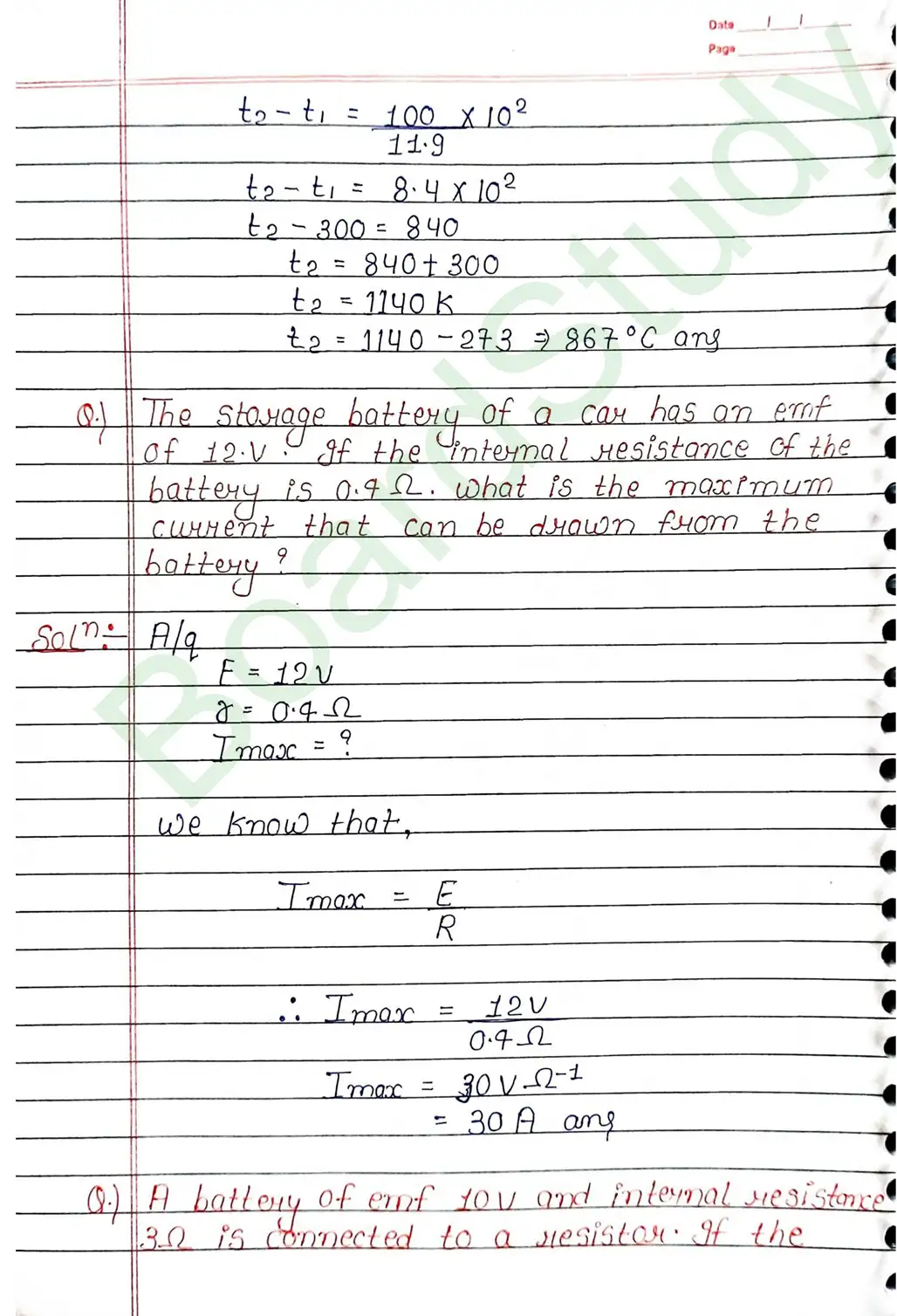 Current Electricity Class 12 Physics Chapter 3 Notes (Handwritten Notes PDF Download) 38 3. current electricity_page-0038