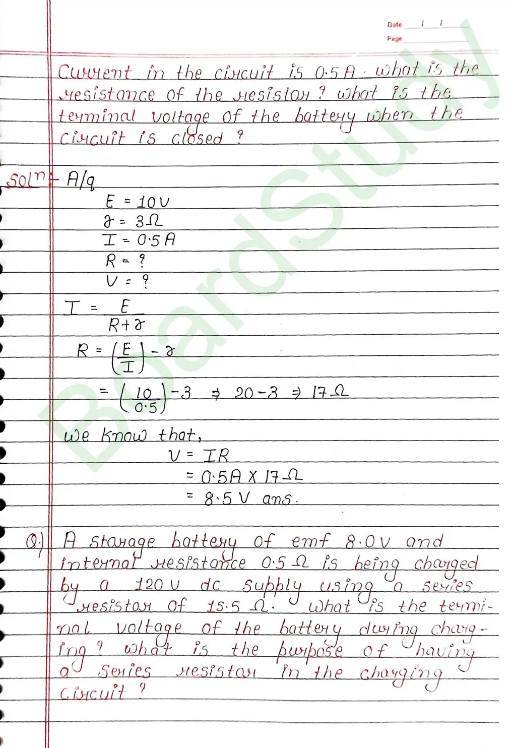Current Electricity Class 12 Physics Chapter 3 Notes (Handwritten Notes PDF Download) 39 3. current electricity_page-0039