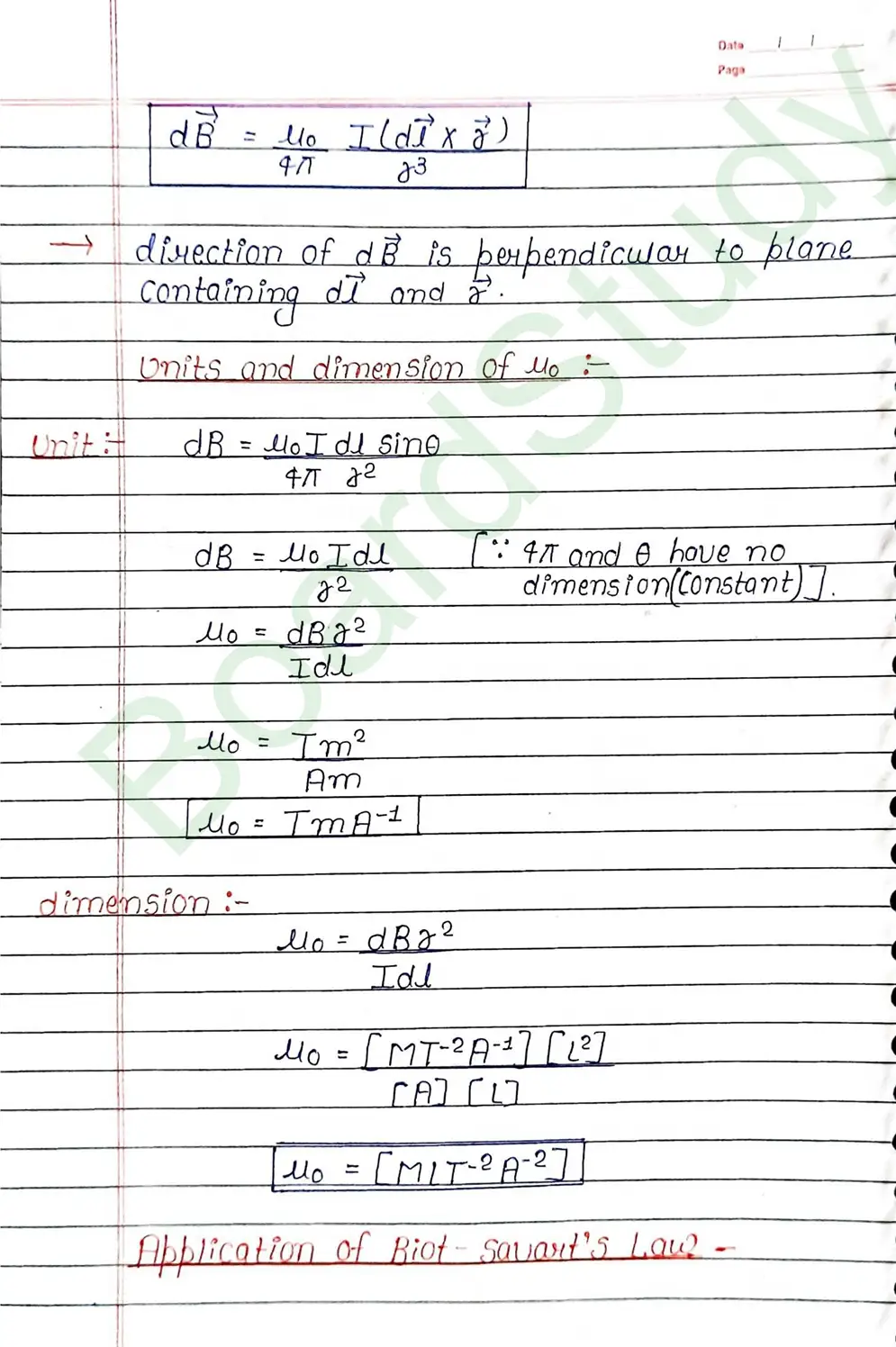Moving Charges and Magnetism Class 12 Physics Chapter 4 Notes (Handwritten Notes PDF Download) 6 4. Moving charge and magnetism_page-0006