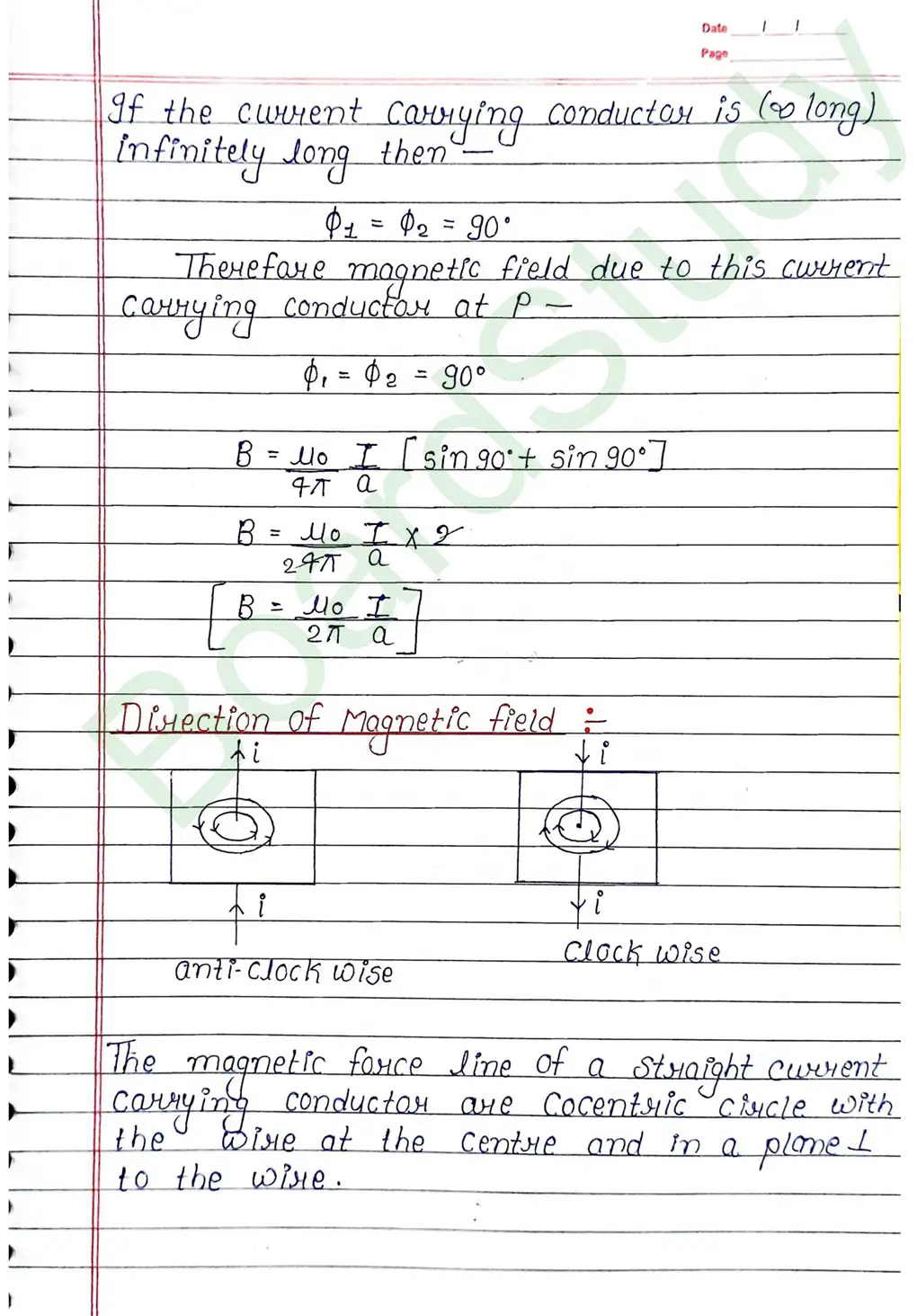 Moving Charges and Magnetism Class 12 Physics Chapter 4 Notes (Handwritten Notes PDF Download) 9 4. Moving charge and magnetism_page-0009