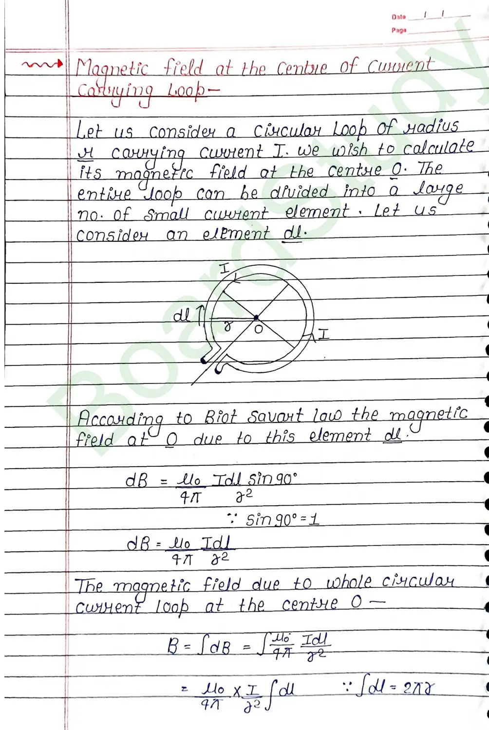Moving Charges and Magnetism Class 12 Physics Chapter 4 Notes (Handwritten Notes PDF Download) 10 4. Moving charge and magnetism_page-0010