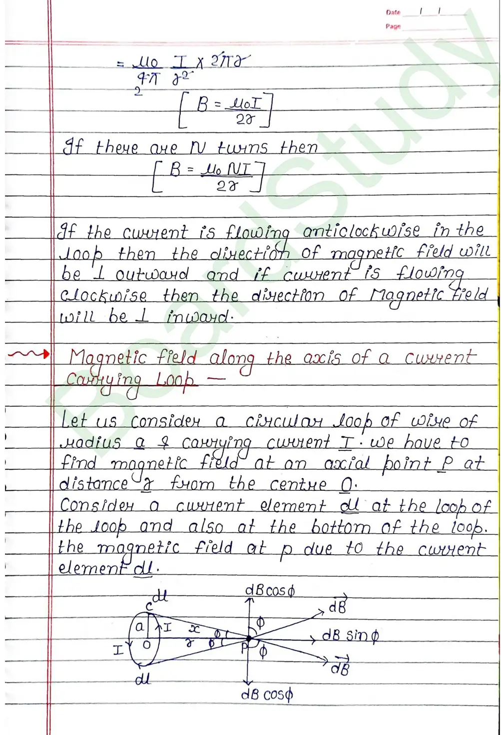 Moving Charges and Magnetism Class 12 Physics Chapter 4 Notes (Handwritten Notes PDF Download) 11 4. Moving charge and magnetism_page-0011