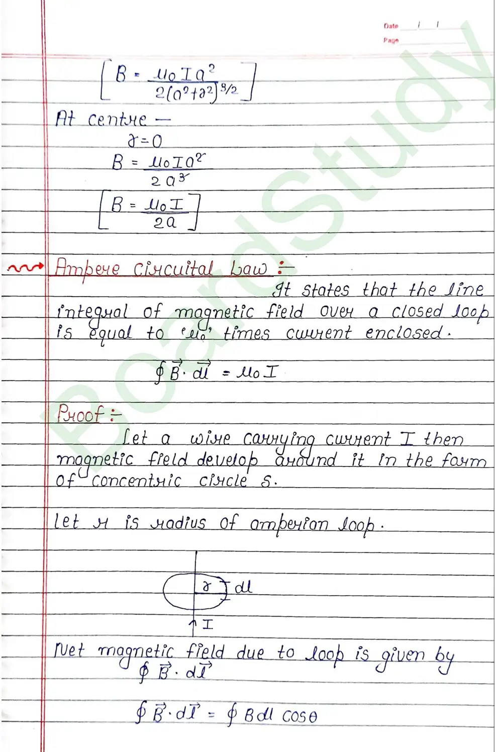 Moving Charges and Magnetism Class 12 Physics Chapter 4 Notes (Handwritten Notes PDF Download) 13 4. Moving charge and magnetism_page-0013