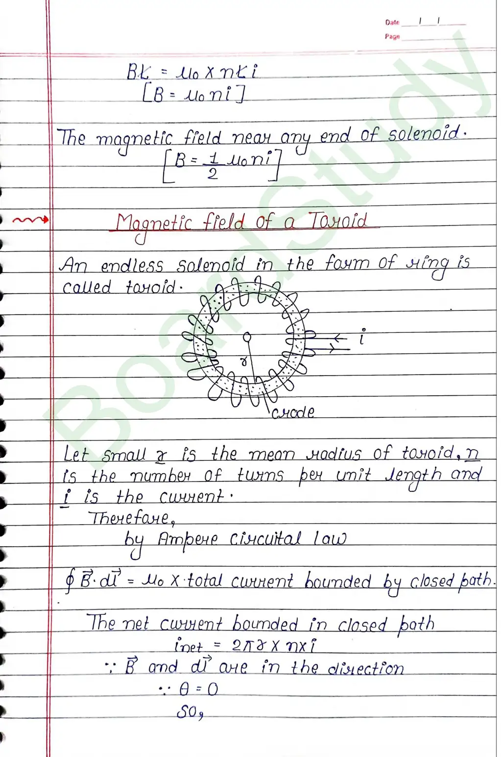 Moving Charges and Magnetism Class 12 Physics Chapter 4 Notes (Handwritten Notes PDF Download) 21 4. Moving charge and magnetism_page-0021