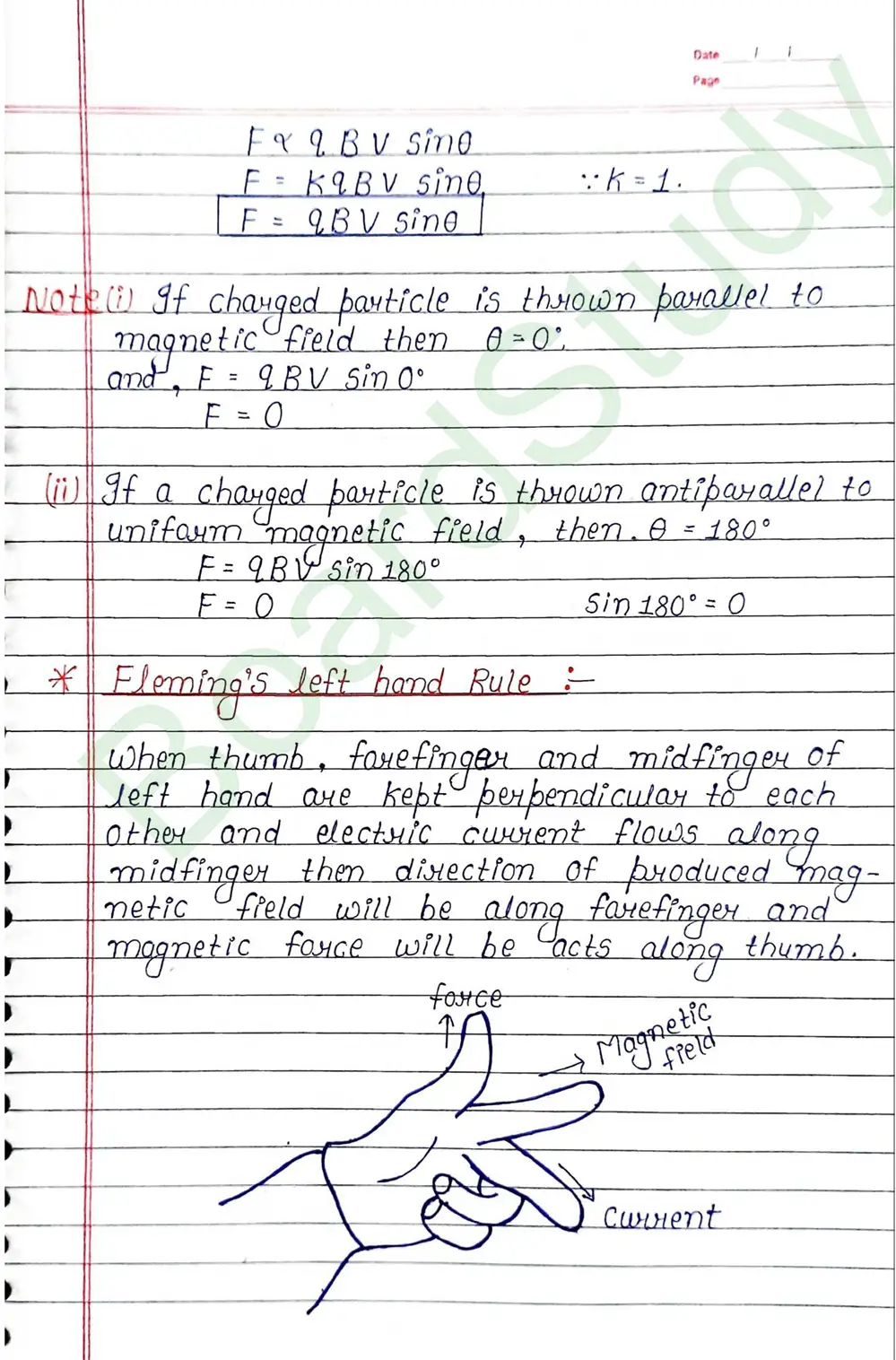 Moving Charges and Magnetism Class 12 Physics Chapter 4 Notes (Handwritten Notes PDF Download) 23 4. Moving charge and magnetism_page-0023