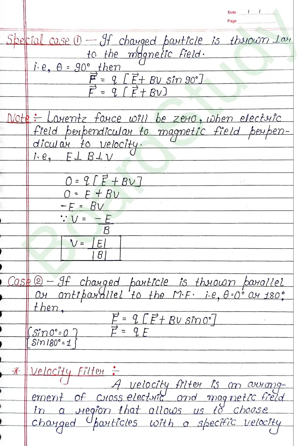 Moving Charges and Magnetism Class 12 Physics Chapter 4 Notes (Handwritten Notes PDF Download) 27 4. Moving charge and magnetism_page-0027