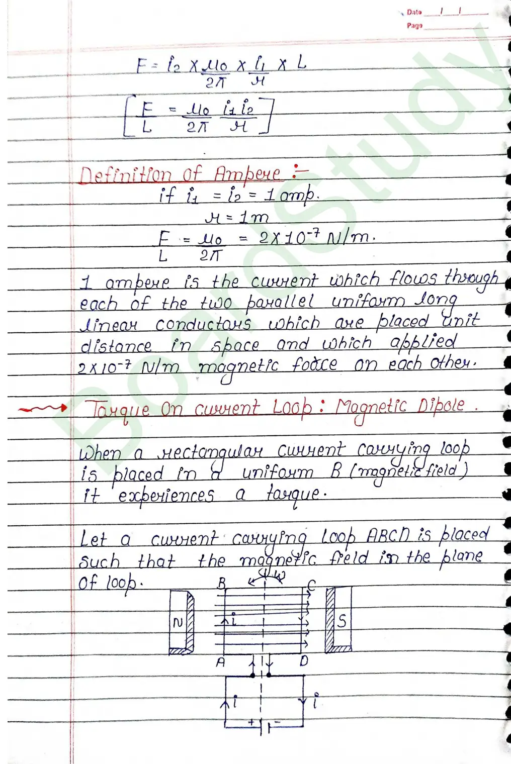 Moving Charges and Magnetism Class 12 Physics Chapter 4 Notes (Handwritten Notes PDF Download) 32 4. Moving charge and magnetism_page-0032