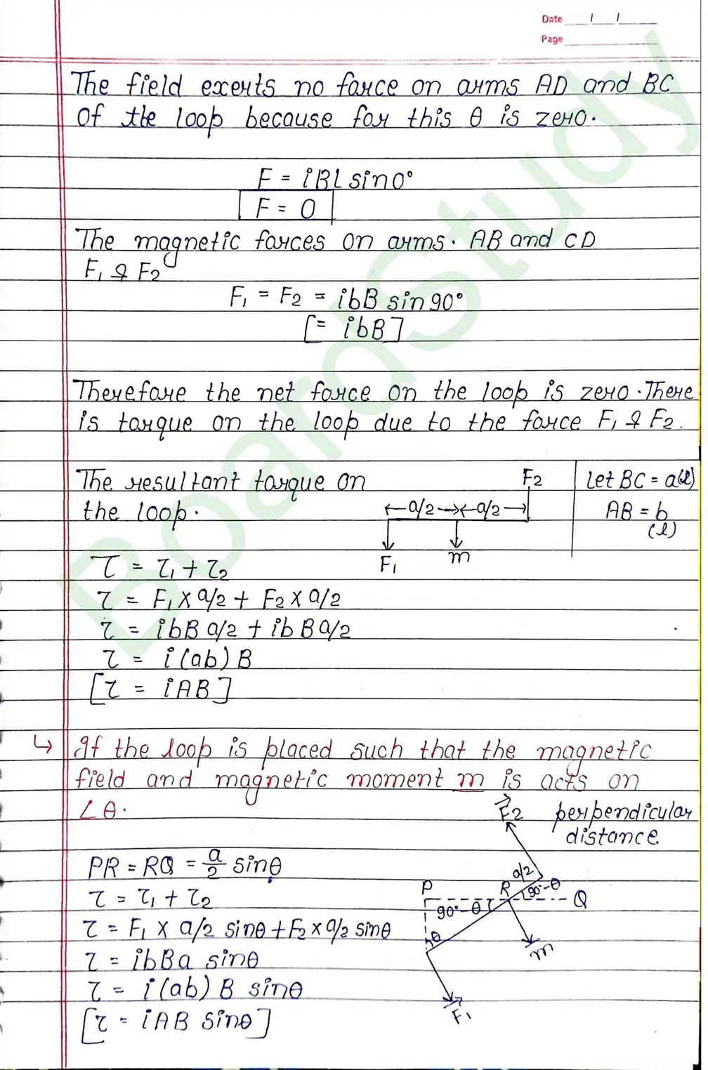 Moving Charges and Magnetism Class 12 Physics Chapter 4 Notes (Handwritten Notes PDF Download) 33 4. Moving charge and magnetism_page-0033