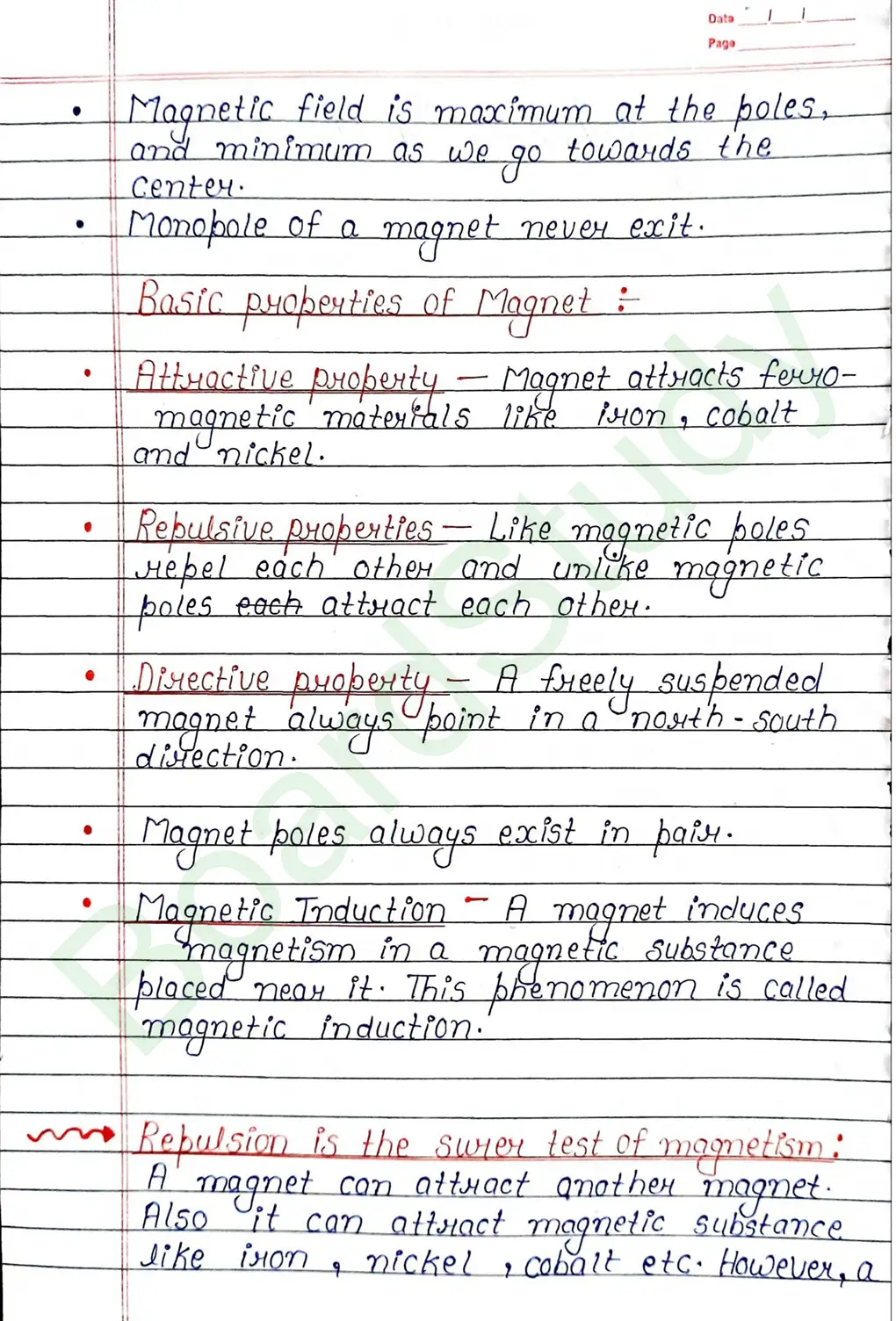 Magnetism And Matter Class 12 Physics Chapter 5 Notes (Handwritten Notes PDF Download) 2 5. Magnetism and matter_page-0002