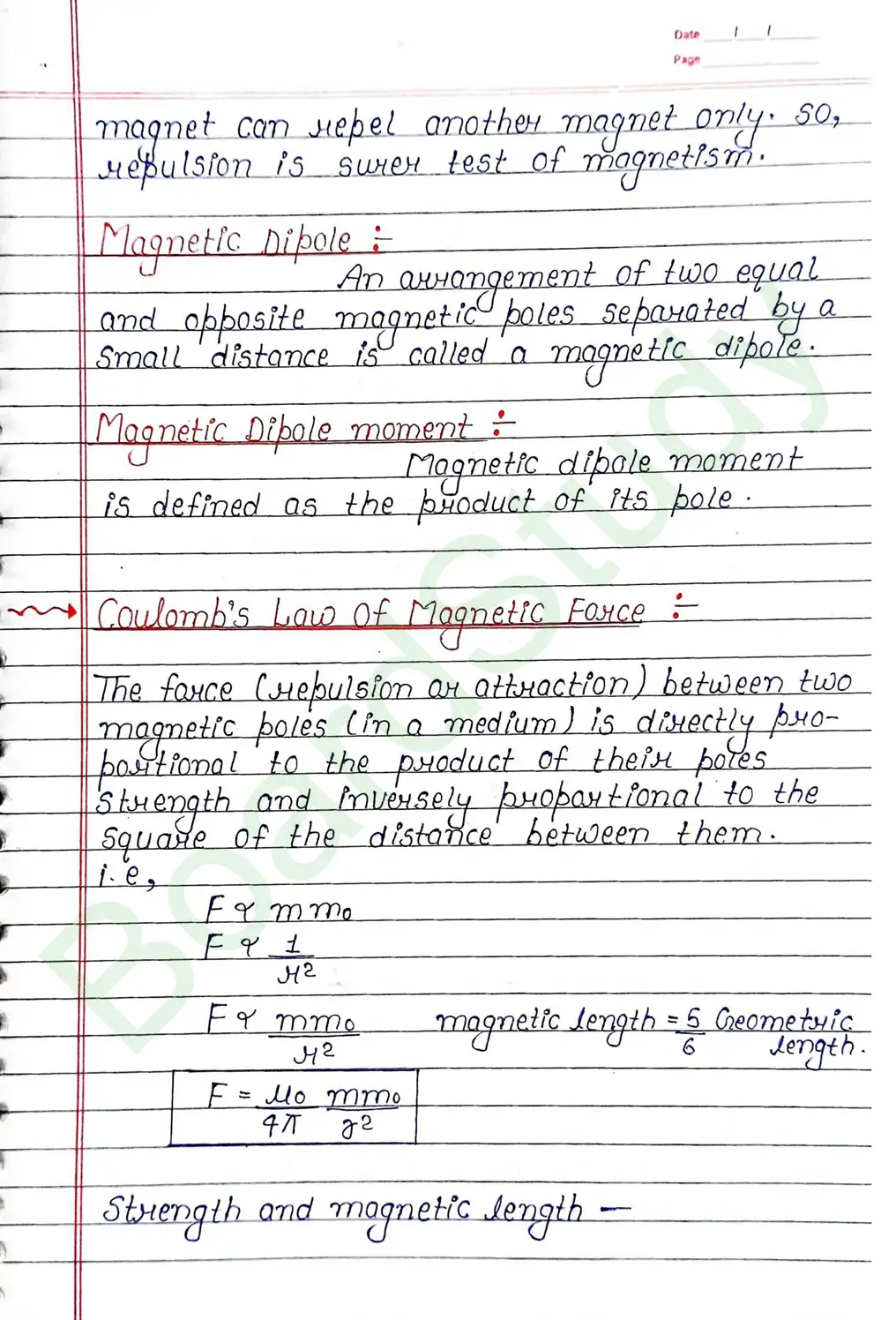 Magnetism And Matter Class 12 Physics Chapter 5 Notes (Handwritten Notes PDF Download) 3 5. Magnetism and matter_page-0003
