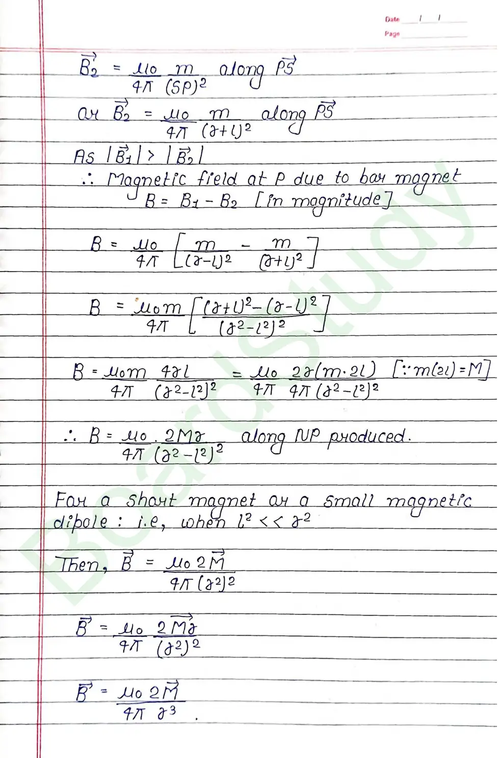 Magnetism And Matter Class 12 Physics Chapter 5 Notes (Handwritten Notes PDF Download) 7 5. Magnetism and matter_page-0007
