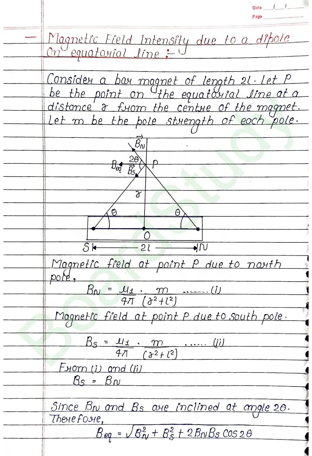 Magnetism And Matter Class 12 Physics Chapter 5 Notes (Handwritten Notes PDF Download) 8 5. Magnetism and matter_page-0008