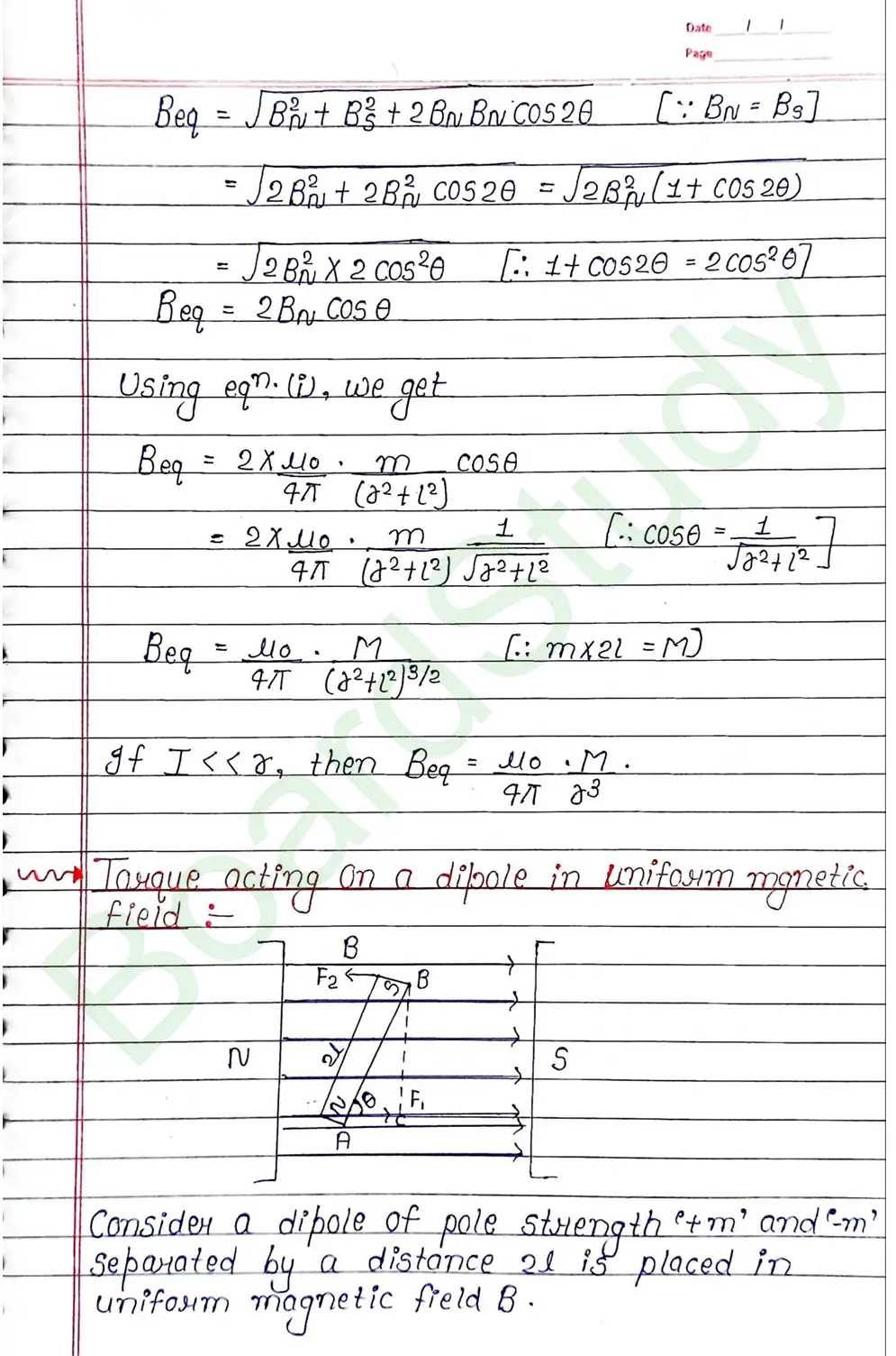 Magnetism And Matter Class 12 Physics Chapter 5 Notes (Handwritten Notes PDF Download) 9 5. Magnetism and matter_page-0009