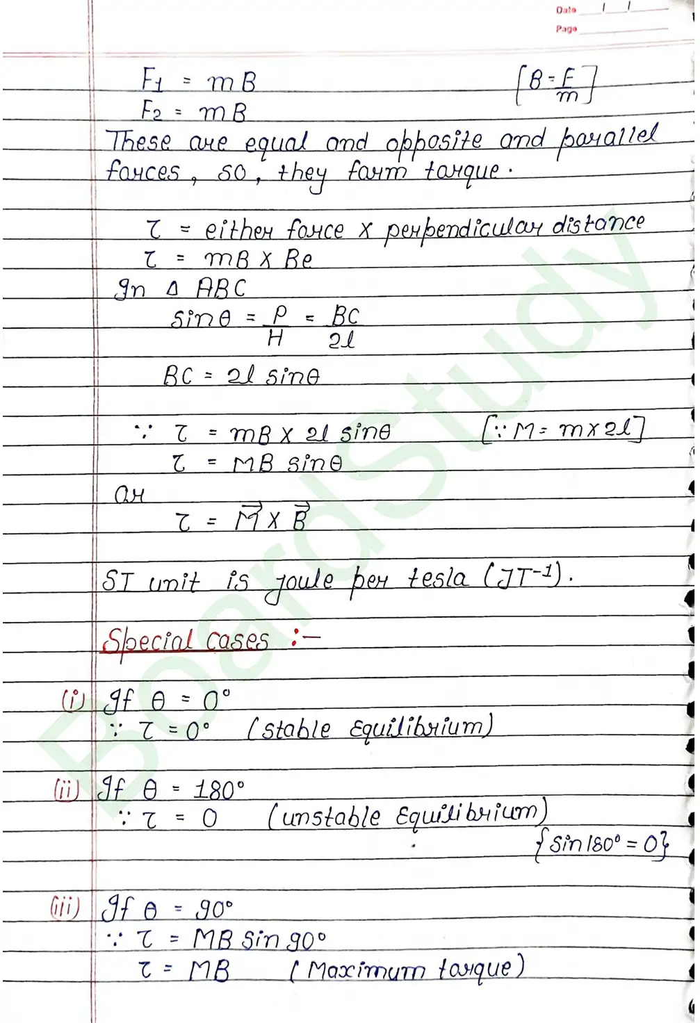 Magnetism And Matter Class 12 Physics Chapter 5 Notes (Handwritten Notes PDF Download) 10 5. Magnetism and matter_page-0010