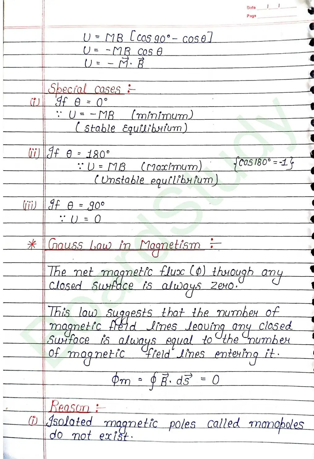 Magnetism And Matter Class 12 Physics Chapter 5 Notes (Handwritten Notes PDF Download) 12 5. Magnetism and matter_page-0012