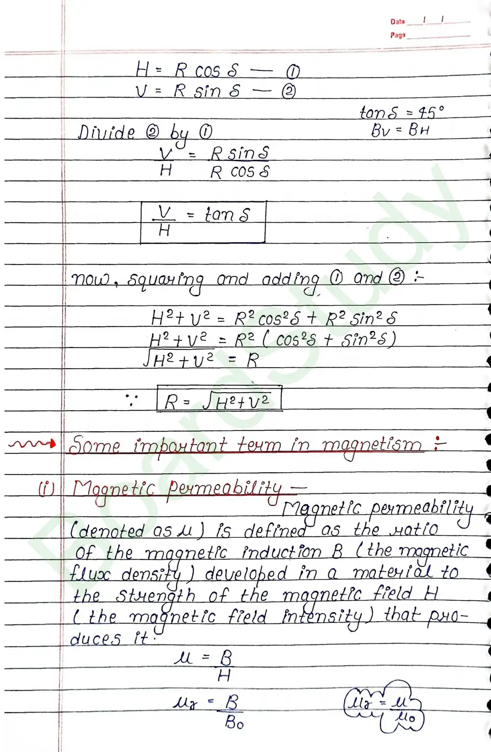 Magnetism And Matter Class 12 Physics Chapter 5 Notes (Handwritten Notes PDF Download) 16 5. Magnetism and matter_page-0016